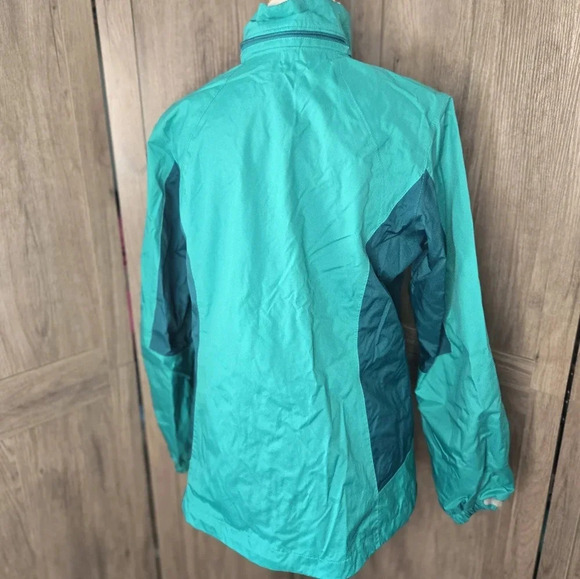 Women green raincoat windbreaker jacket - Picture 8 of 14